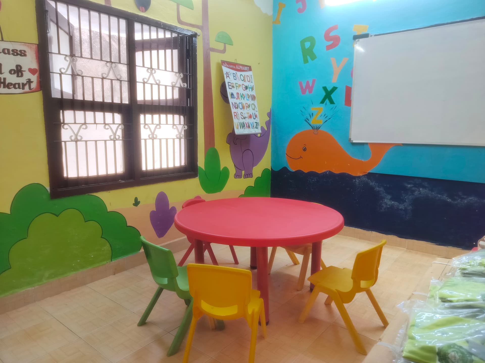 Hands-on sensory learning materials at Arudra Preschool Valasaravakkam
